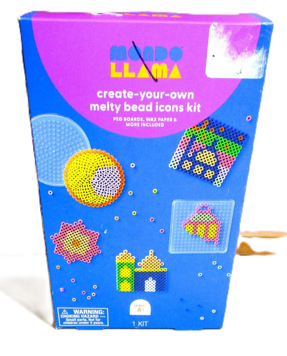 Mondo Llama Melty Beads Craft Kit Peg Boards Wax Paper 1000 Beads Instructions